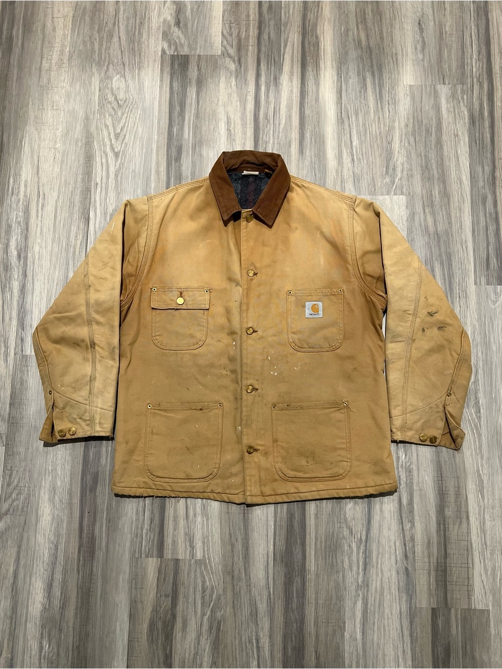 Vintage Carhartt Blanket-Lined Firm Duck Canvas Chore Jacket Coat